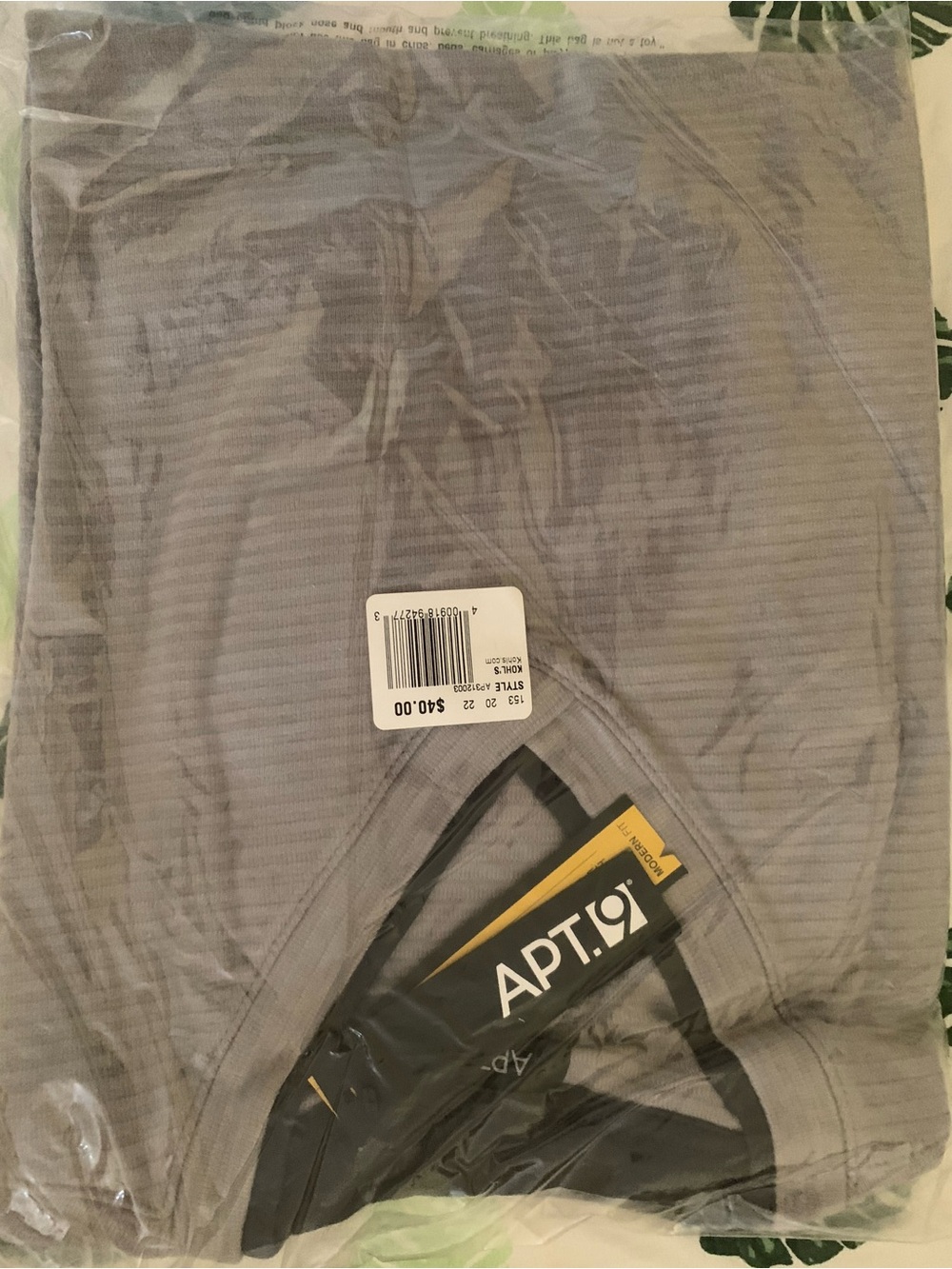 Apt. 9 Men's Light Gray Knit Pants